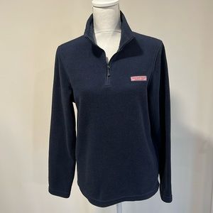 Vineyard Vines Navy Blue 1/4 Zip Pullover Fleece Size XS